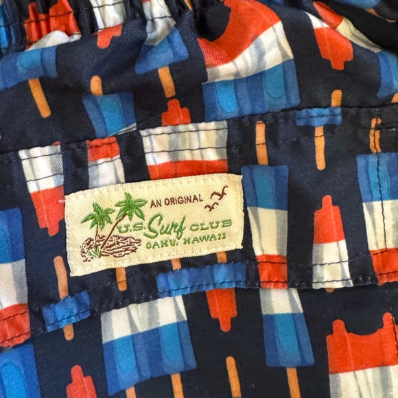 US Surf Club Popsicle Print Swim Trunks – Navy – Size Small - Picture 4 of 4